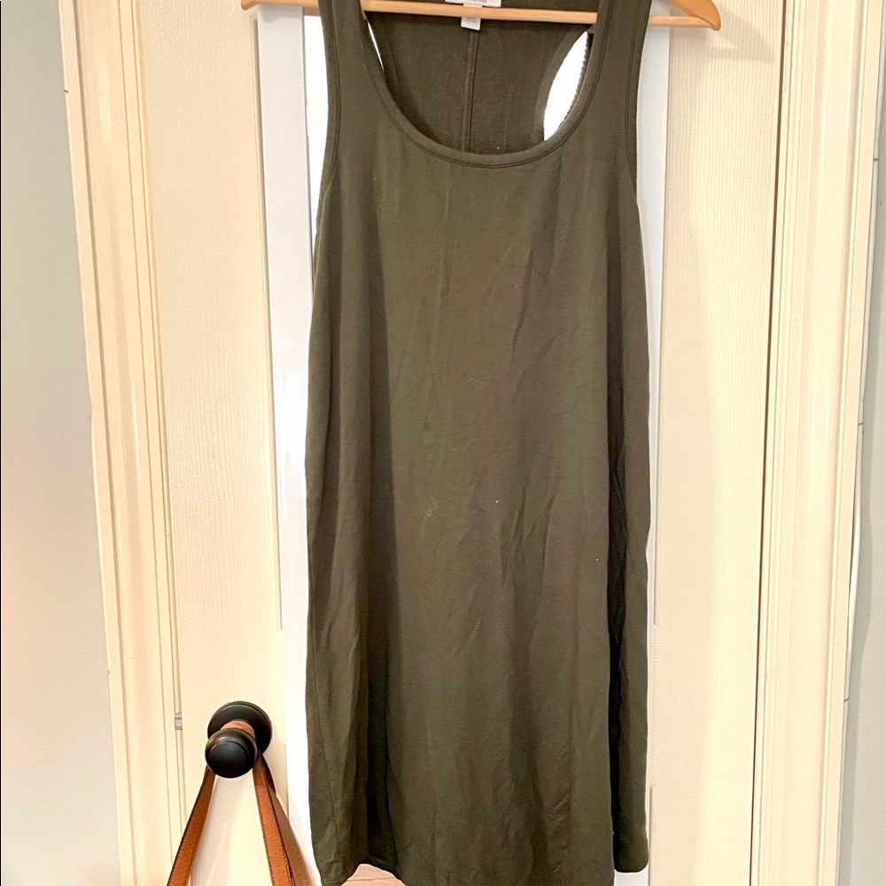 Daily Ritual olive green racer back tank
